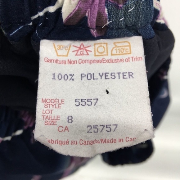 LEO DANAL Vintage Navy Blue Floral 2 Piece Skirt Suit size 8 - Picture 12 of 12